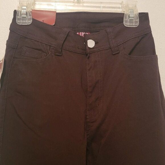 Ling Collection Girls Brown Cotton Blend Pockets Denim Skinny Jeans Size Medium - Picture 3 of 8